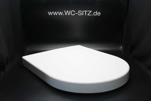 WC Sitz passend Laufen Baden D-Shape Weiß Matt Absenkautomatik abnehmbar